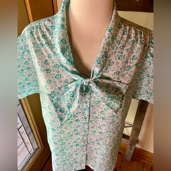 💥Judy Bond Neck Tie Blouse💥 VINTAGE - Picture 2 of 10
